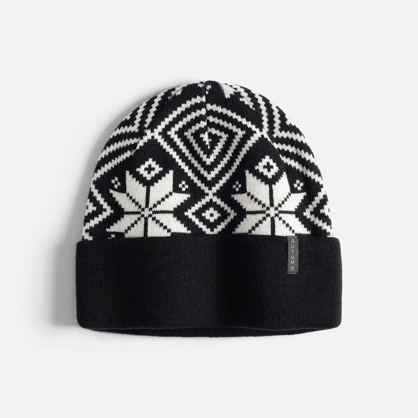 Autumn Nordic Knit Beanie - Black