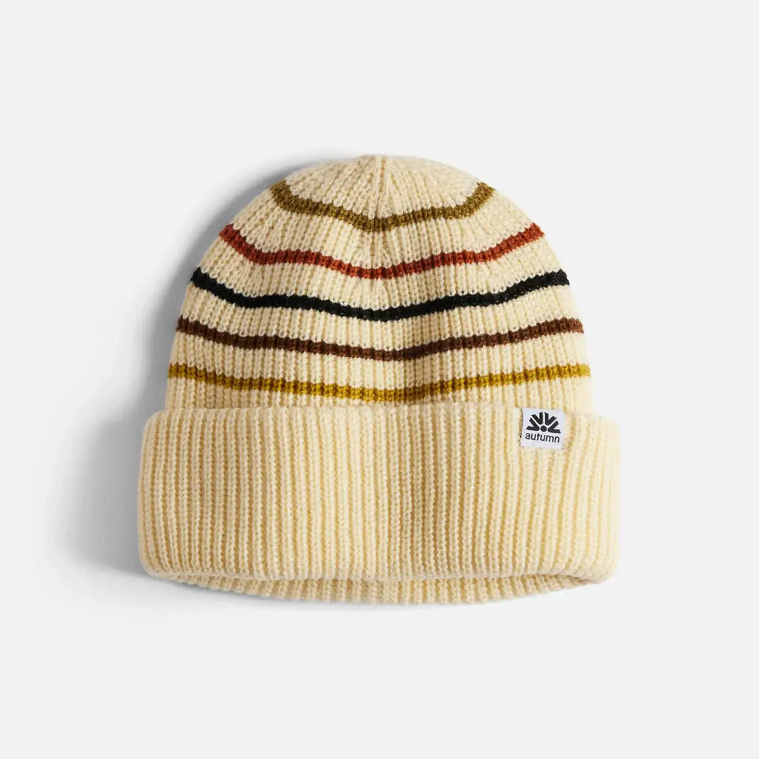 Autumn Retro Beanie - Eggshell