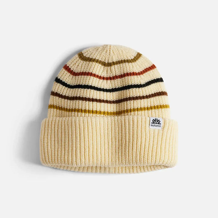 Autumn Retro Beanie - Eggshell