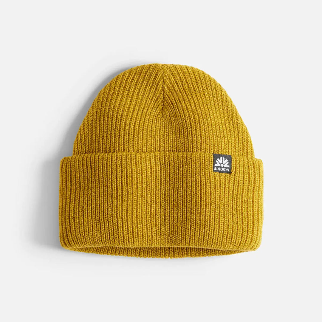 Autumn Simple Solid Beanie - Olive Ochre