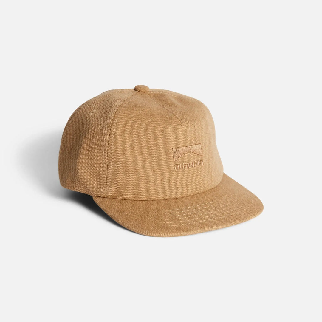Autumn Washed Canvas Strapback Cap - Light Brown