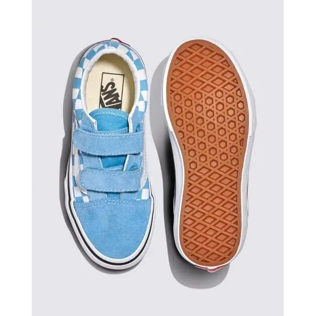 Vans Old Skool V Youth - Colour Theory Checkerboard Heritage Blue 
