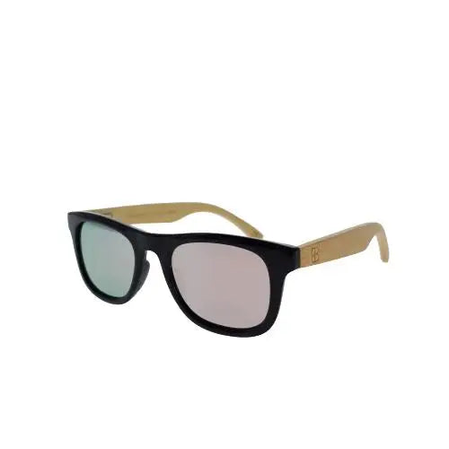 Bamboo Blonde Kids Sunglasses Black / Pink 