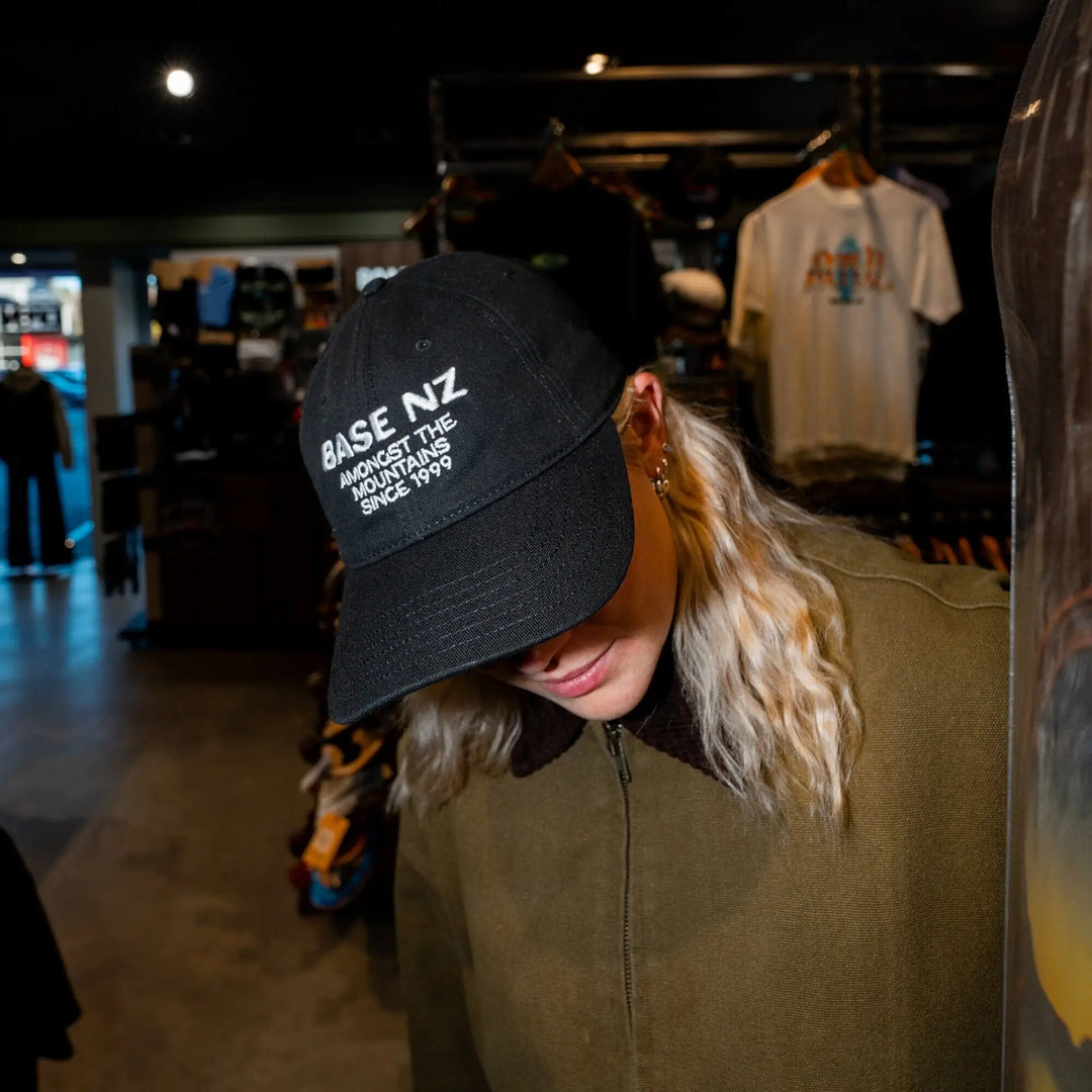 BaseNZ Amongst Rad Dad Canvas Cap Black / Snow 