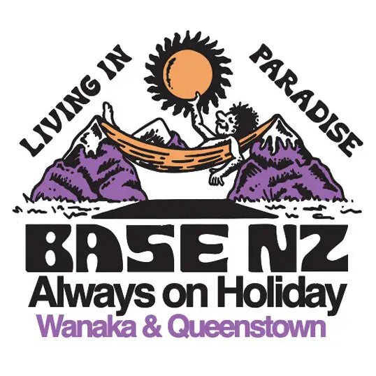 BaseNZ Living in Paradise Sticker - Purple / Orange