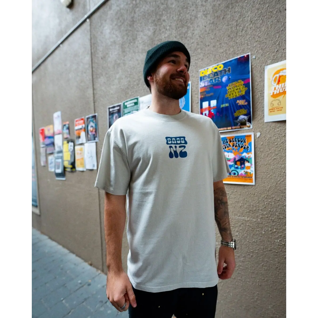 BaseNZ Mens Mountain Base Heavy Faded T-Shirt 