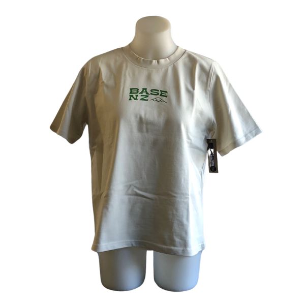 BaseNZ Mountain Base Classic Womens Tee Sage / Buttermilk XS 