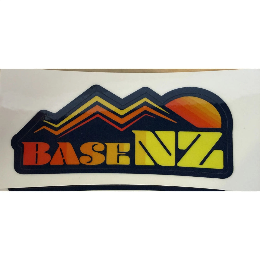 BaseNZ Mountain Sunset Sticker - Red / Yellow