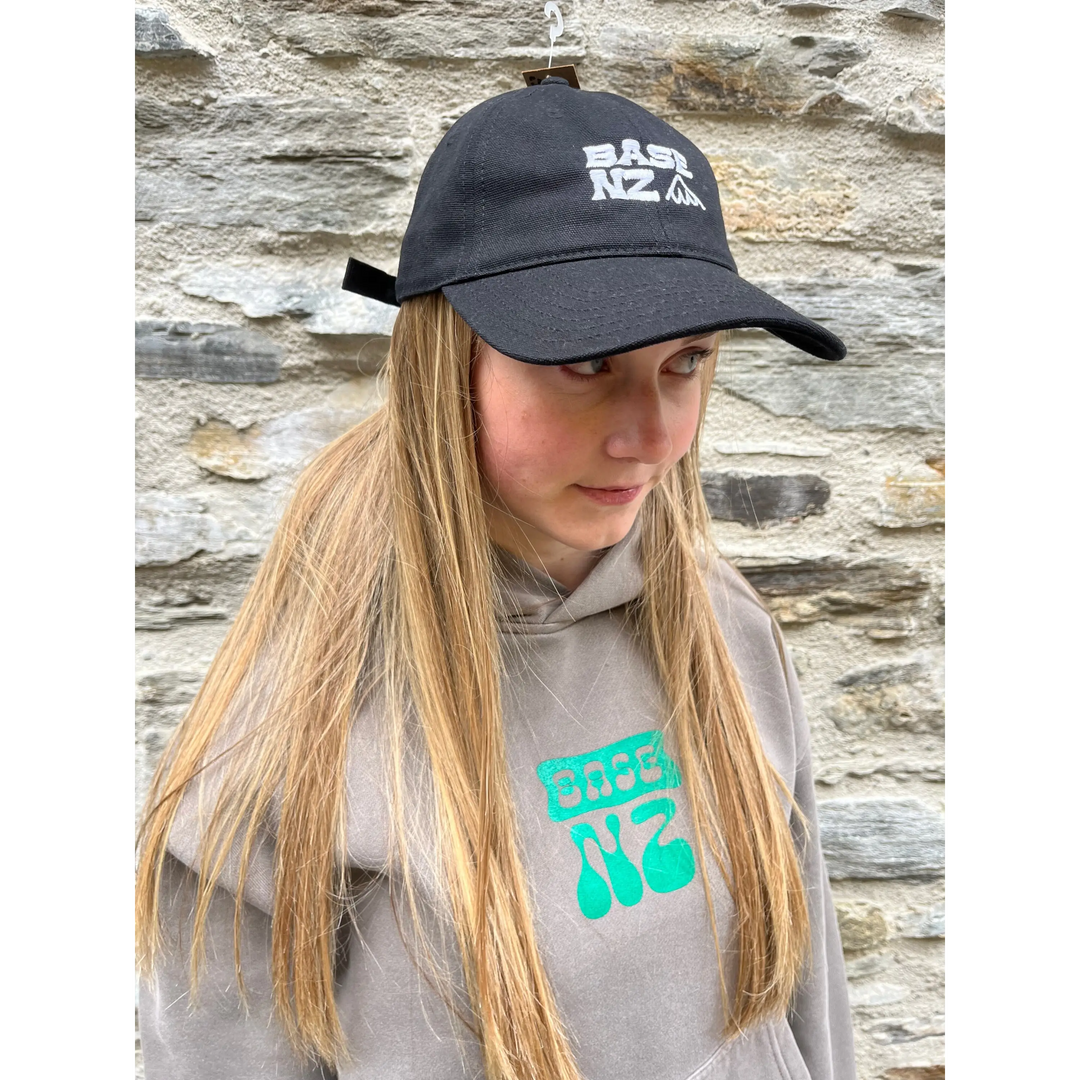 BaseNZ Rad Dad Canvas Cap Black / Snow 