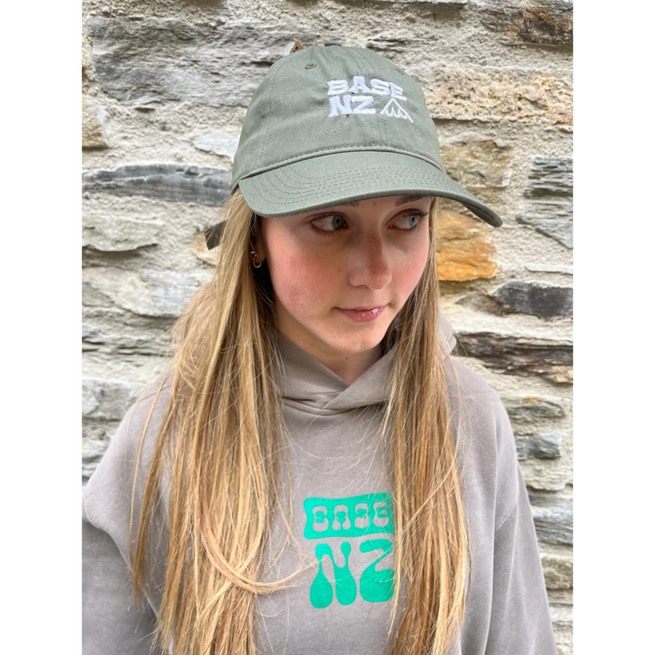 BaseNZ Rad Dad Cap Olive / Snow 