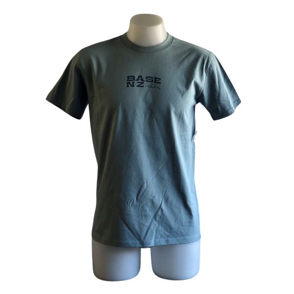 BaseNZ Summer Mountain Classic Mens Tee Mineral / Navy S 