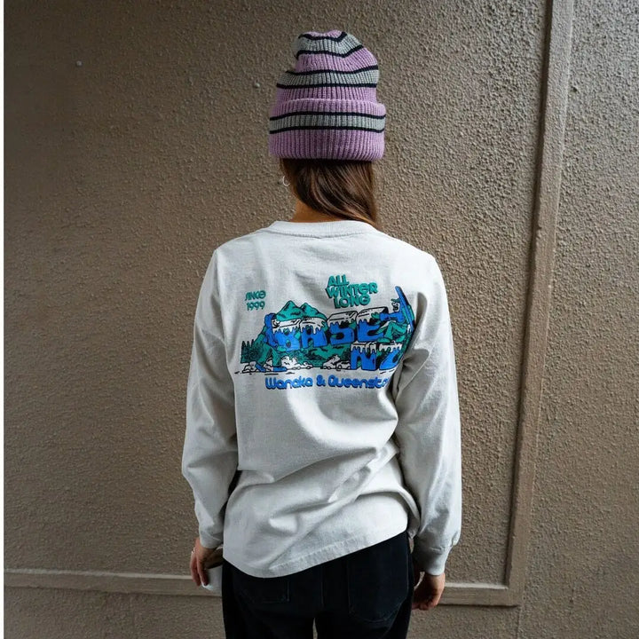 BaseNZ Womens All Winter Long Heavy Faded Long Sleeve Tee 