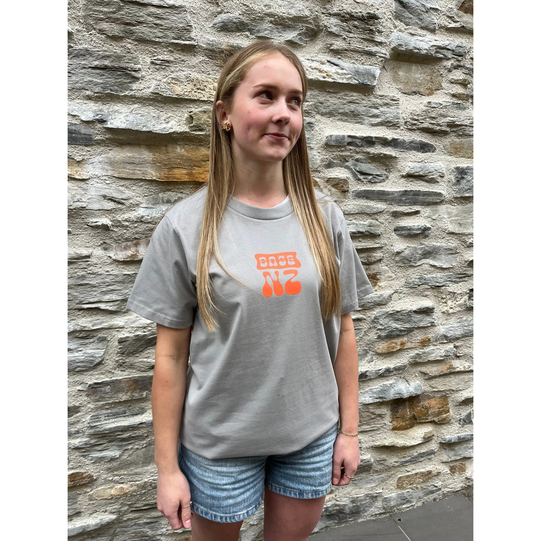 BaseNZ Womens Mountain Base Classic T-Shirt Storm / Camellia XS 