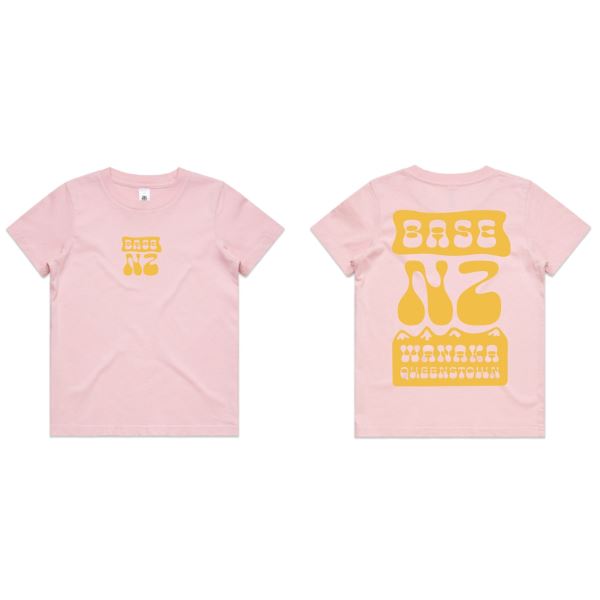 BaseNZ Youth Mountain Base 2 Tee Pink / Mandarin 8 