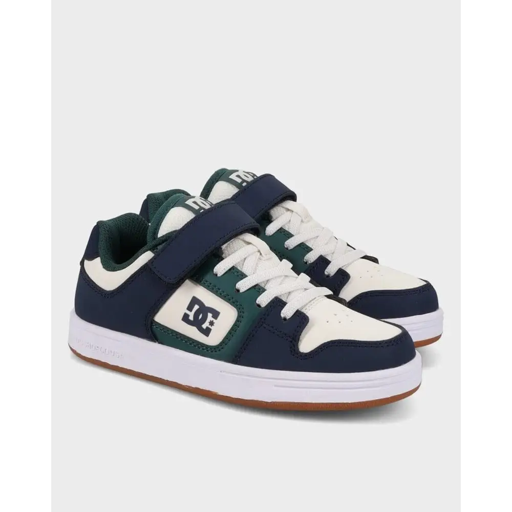 DC Manteca 4 V Youth Shoes - Navy / White / Green 