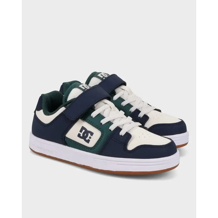 DC Manteca 4 V Youth Shoes - Navy / White / Green 