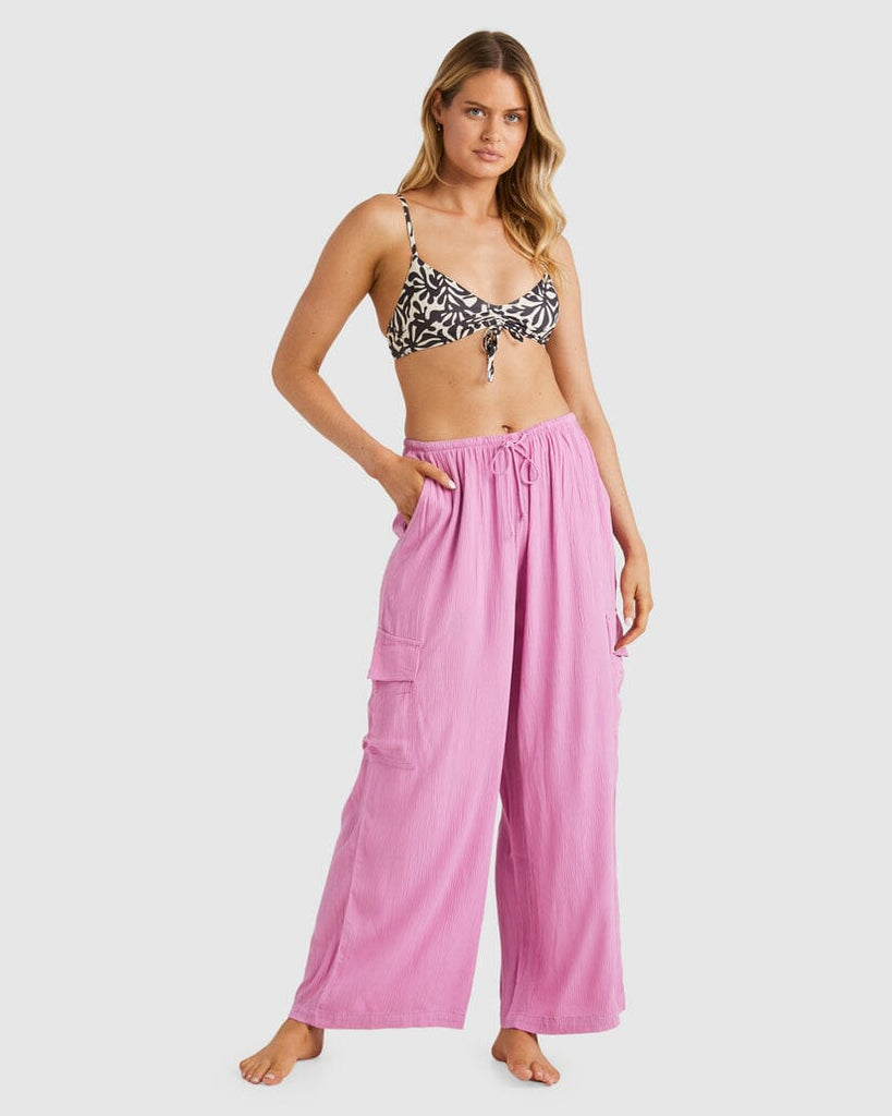 Billabong Beach Babe Cargo Pants Berry Pink M 