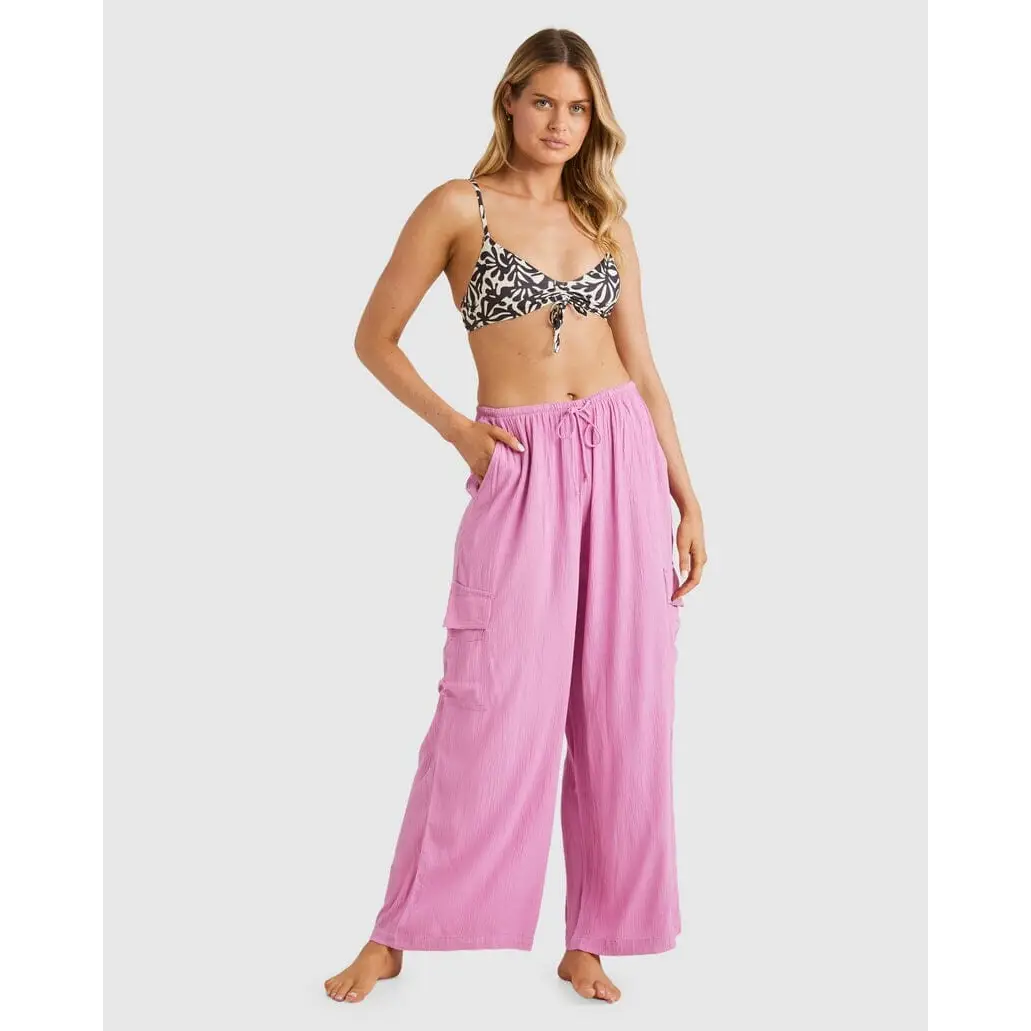 Billabong Beach Babe Cargo Pants Berry Pink M 