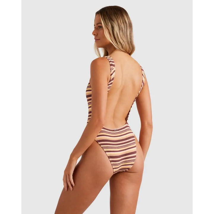 Billabong Beach Waves Square Tanker One Piece Swimsuit 