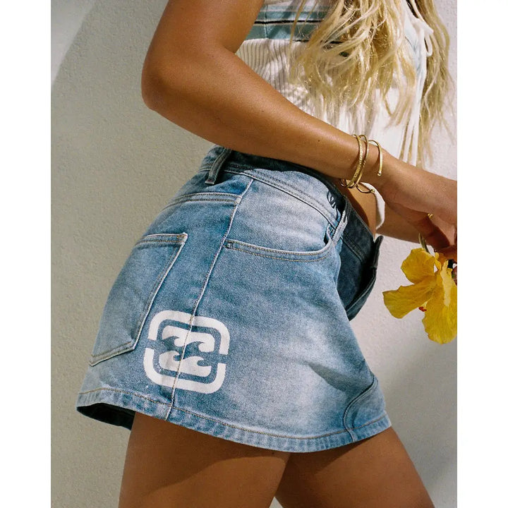 Billabong Dream On Denim Mini Skirt