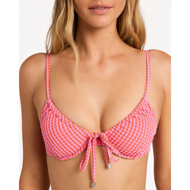 Billabong Mini Wave Check Ella Bralette Hike Bikini