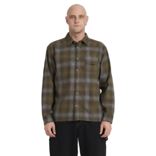 Billabong Script Long Sleeve Flannel Shirt