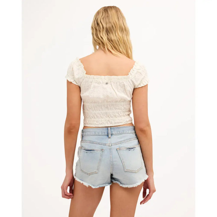 Billabong Sunny Broderie Crop Top