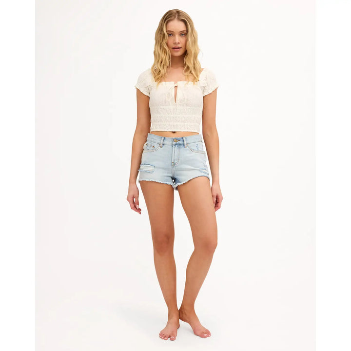 Billabong Sunny Broderie Crop Top