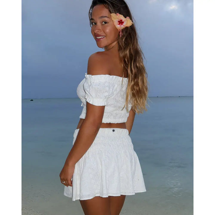 Billabong Sunny Broderie Mini Skirt