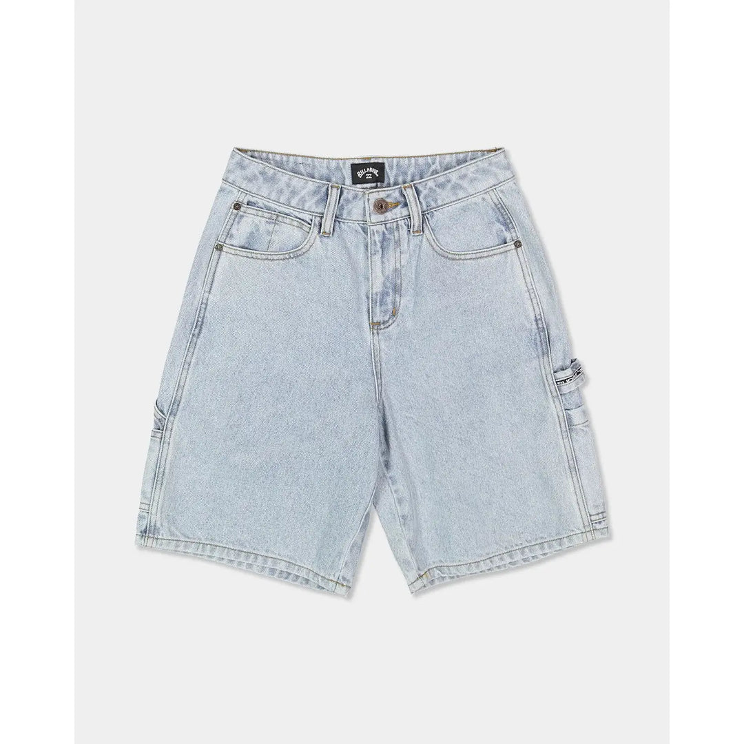 Billabong Youth Bad Dog Denim Shorts - Washed Indigo