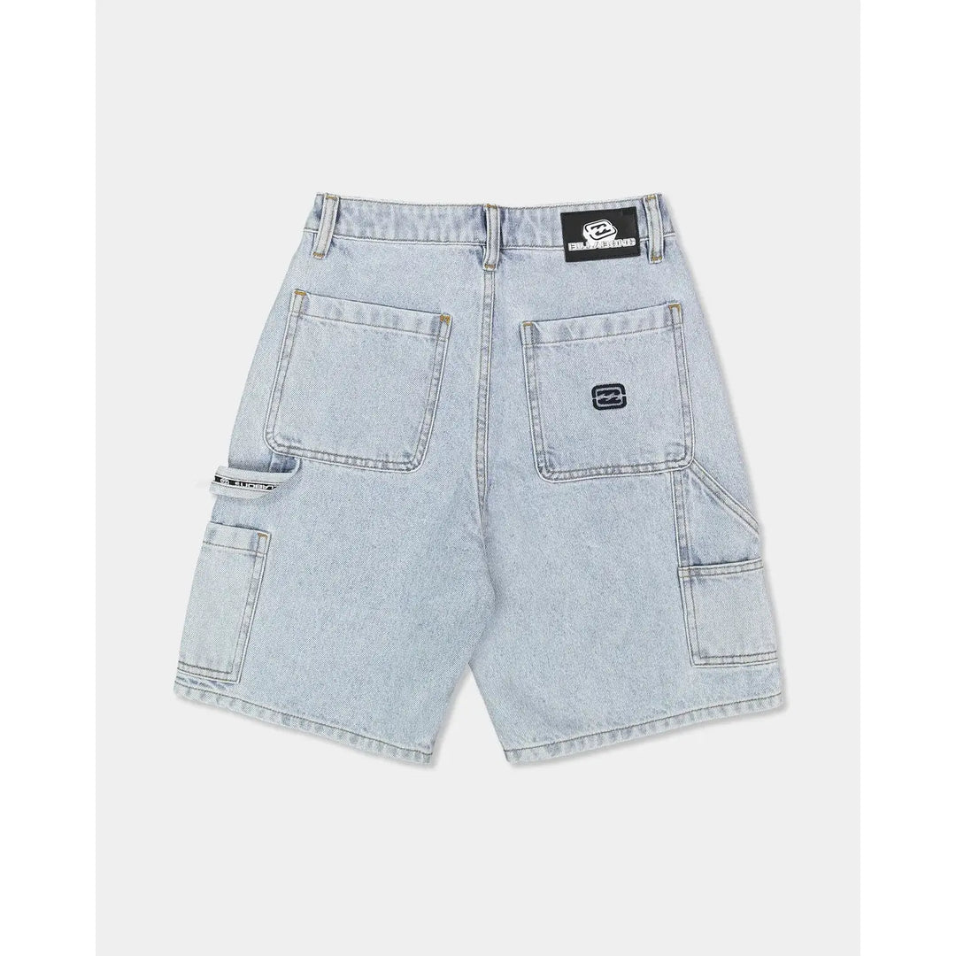Billabong Youth Bad Dog Denim Shorts - Washed Indigo