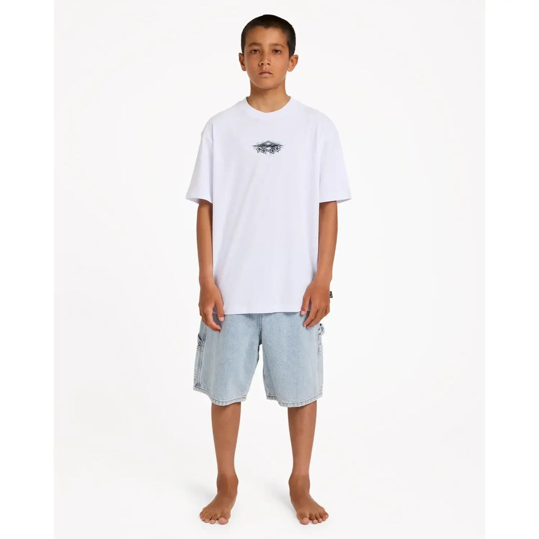 Billabong Youth Bad Dog Denim Shorts - Washed Indigo