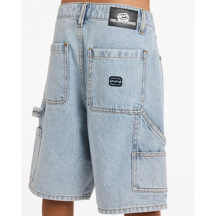 Billabong Youth Bad Dog Denim Shorts - Washed Indigo