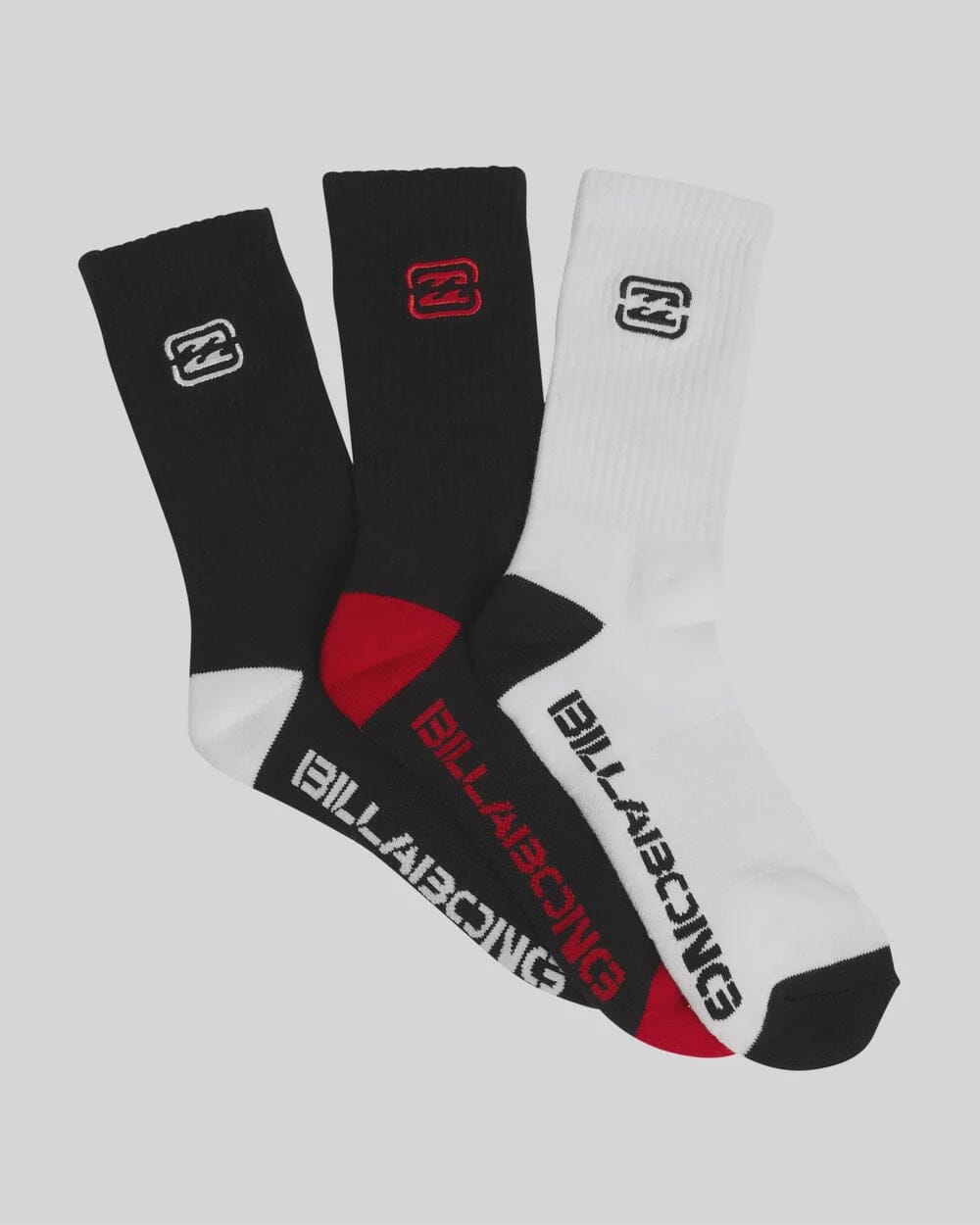 Billabong Youth Bracket Wave 3 Pack Socks 
