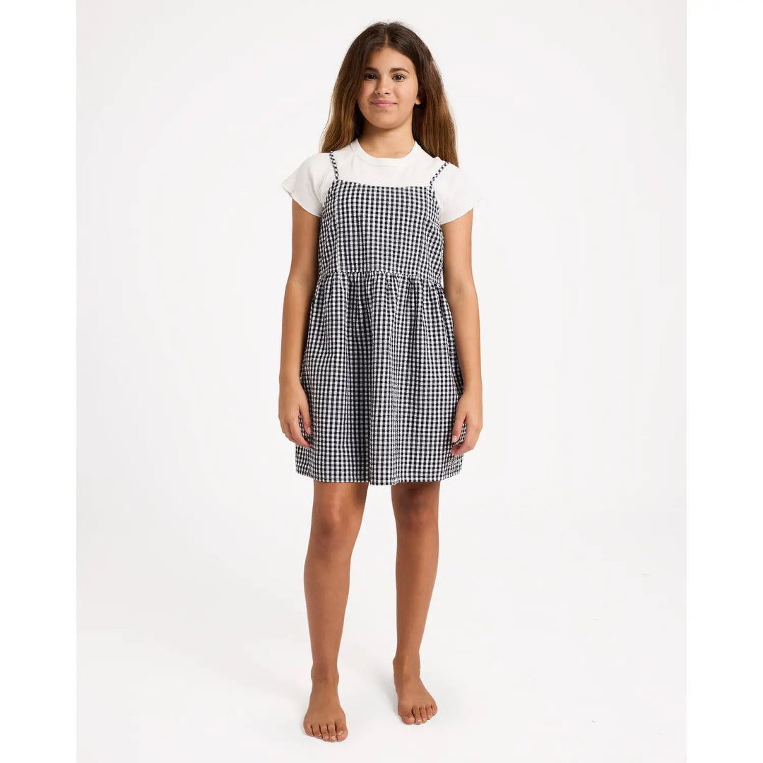 Billabong Youth Gingham Crush Mini Dress