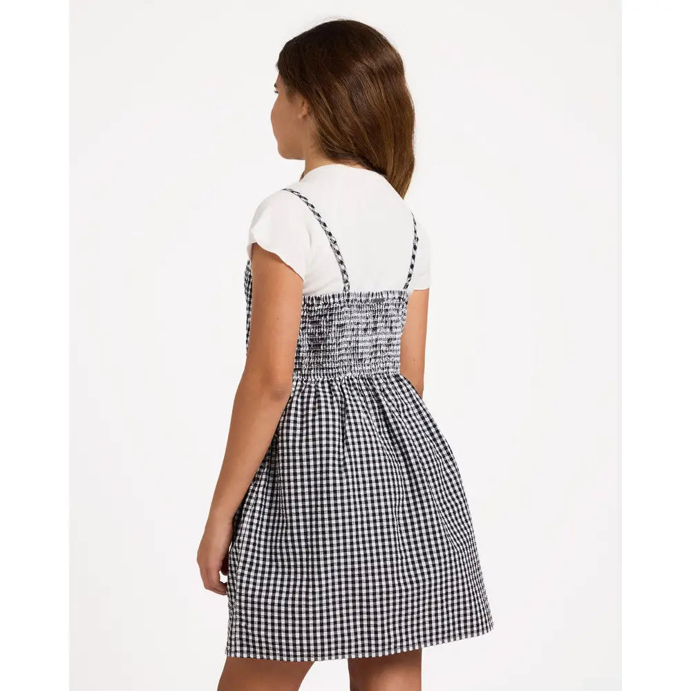 Billabong Youth Gingham Crush Mini Dress