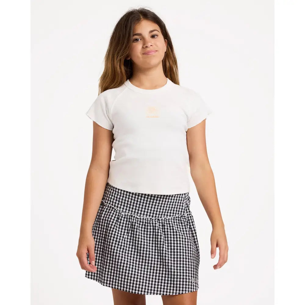 Billabong Youth Gingham Crush Mini Skirt
