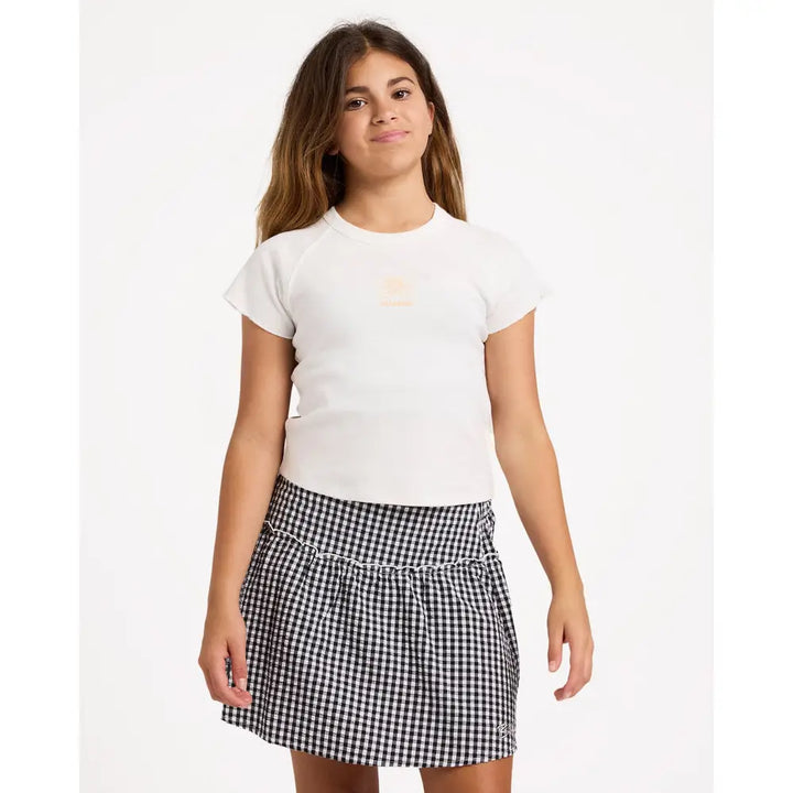 Billabong Youth Gingham Crush Mini Skirt