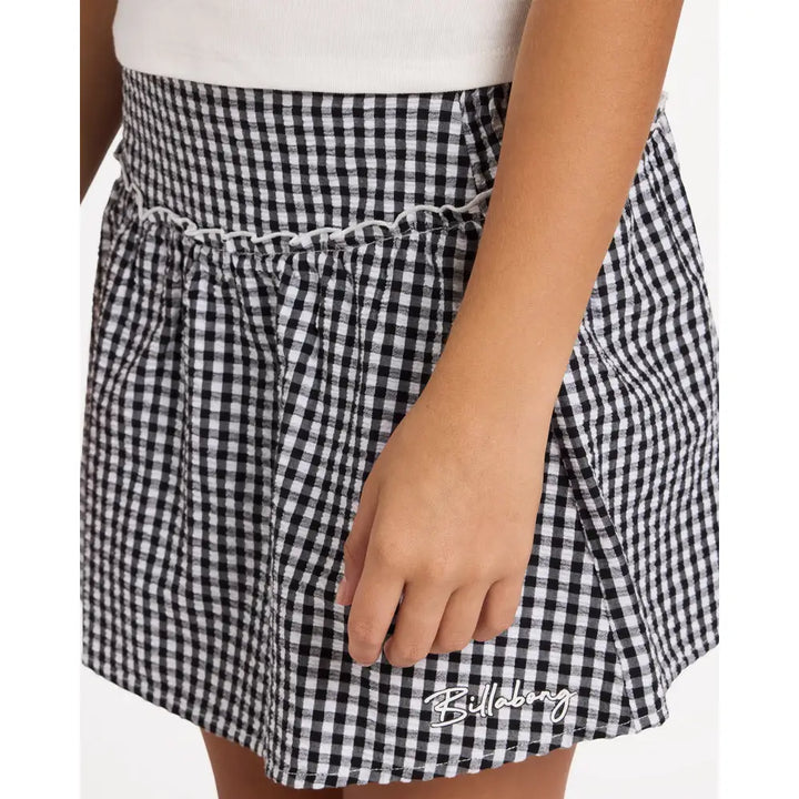 Billabong Youth Gingham Crush Mini Skirt
