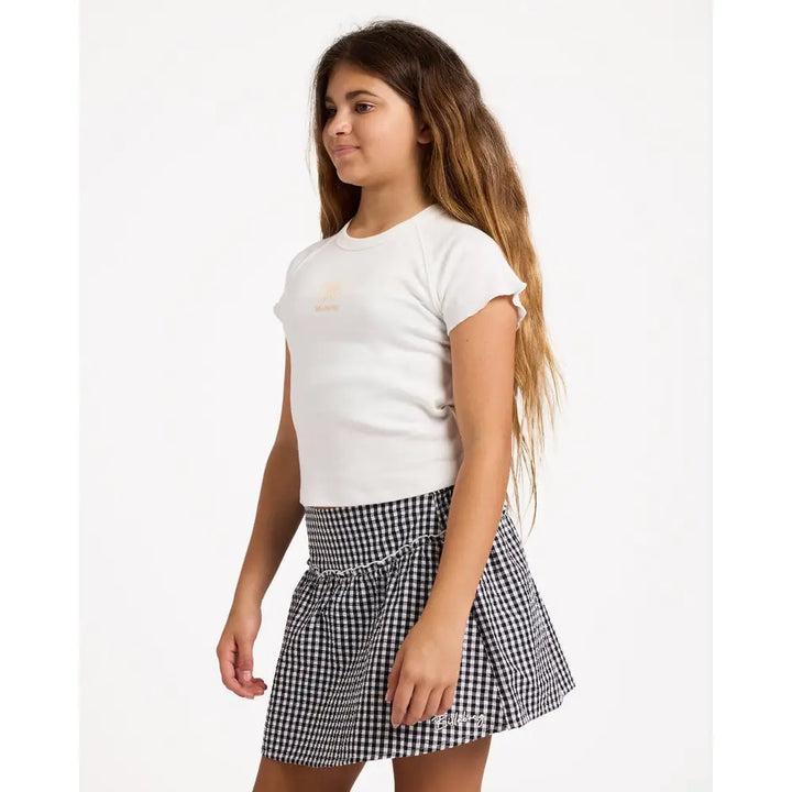 Billabong Youth Gingham Crush Mini Skirt