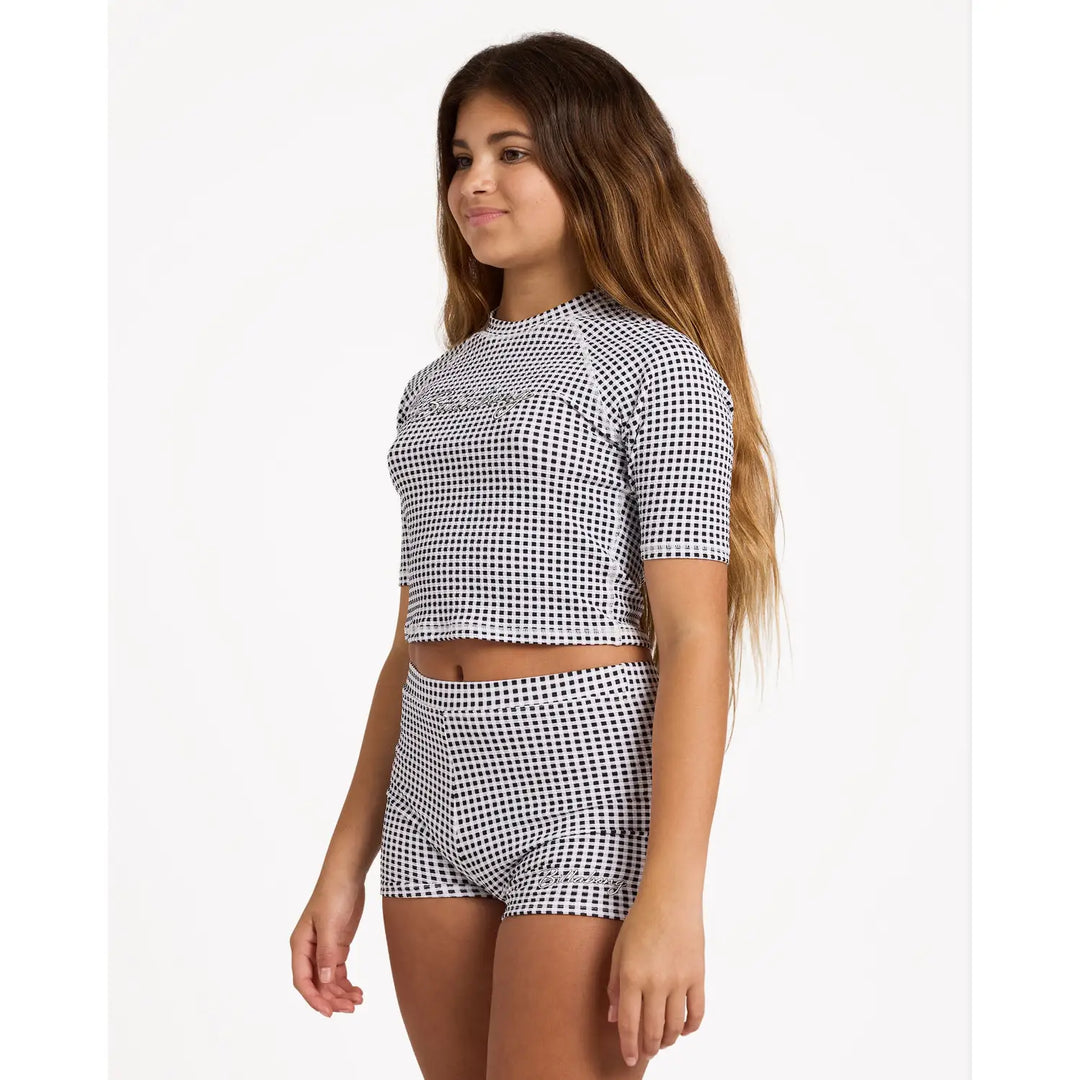 Billabong Youth Gingham Crush Rash Vest Set