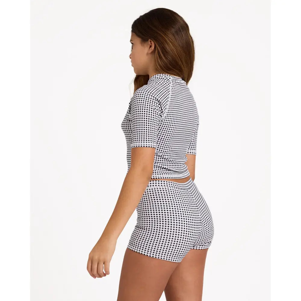 Billabong Youth Gingham Crush Rash Vest Set