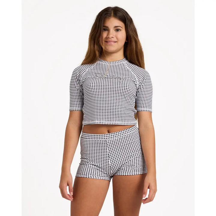 Billabong Youth Gingham Crush Rash Vest Set