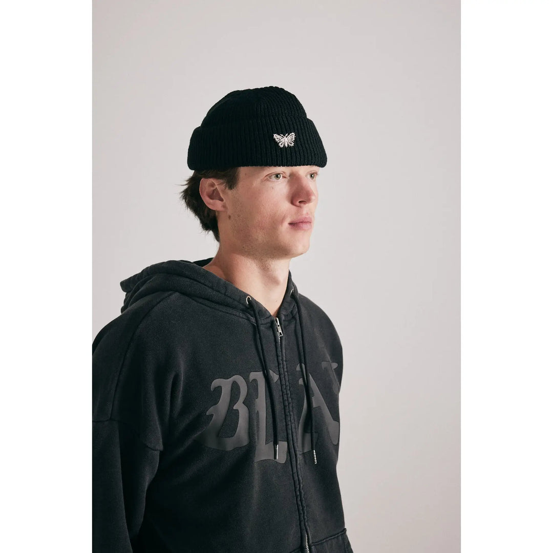 Blak Death Moth Beanie