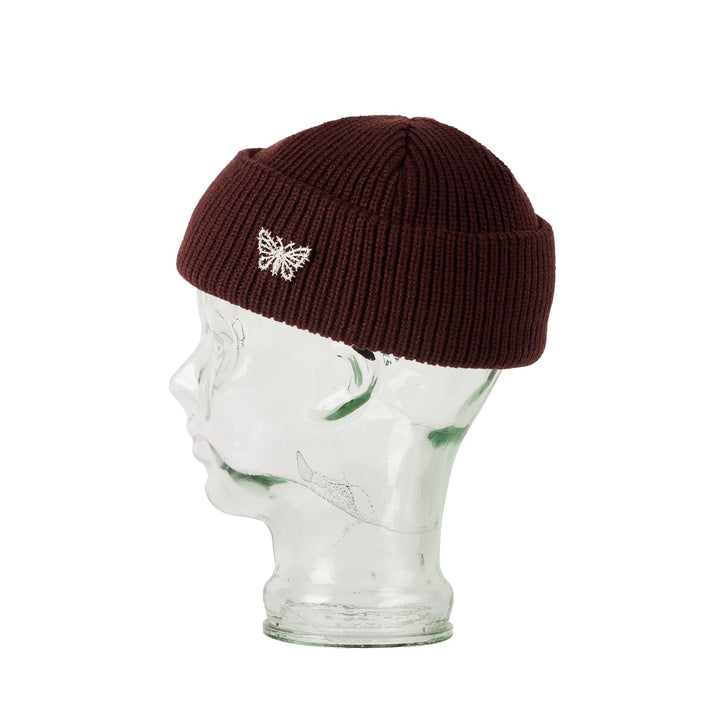 Blak Death Moth Beanie - Deep Maroon