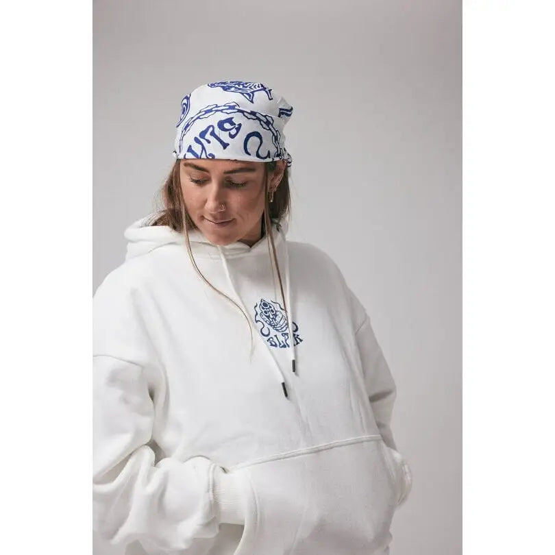 Blak Misfit Mentality Bandana White 