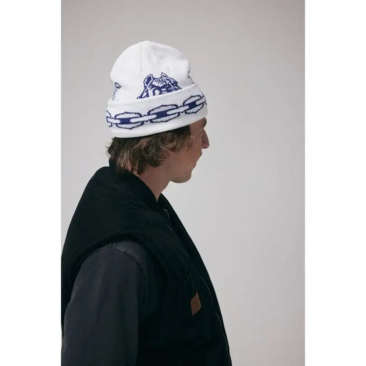 Blak Misfit Streets Beanie White 