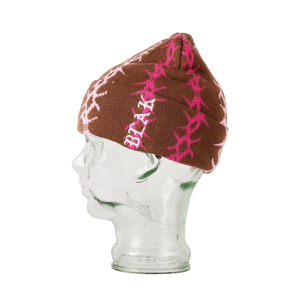 Blak Troubled Beanie - Brown / Pink / Pink