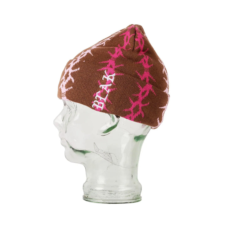 Blak Troubled Beanie - Brown / Pink / Pink