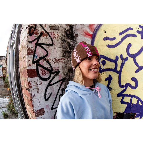 Blak Troubled Beanie - Brown / Pink / Pink